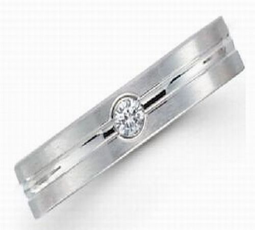 4mm Platinum Diamond ring
