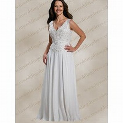 5.	V neck embroidered gown