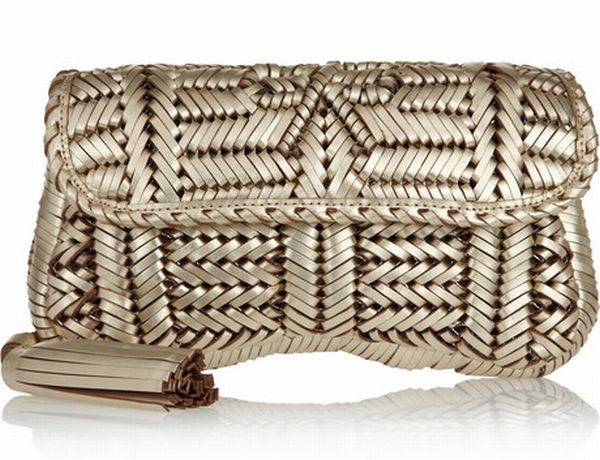 Anya Hindmarch Rossum woven leather clutch