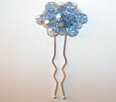 Blue Crystal Bridal Hair Pin