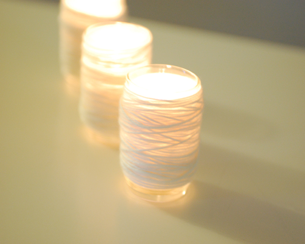 DIY: Cozy looking votive candle holders