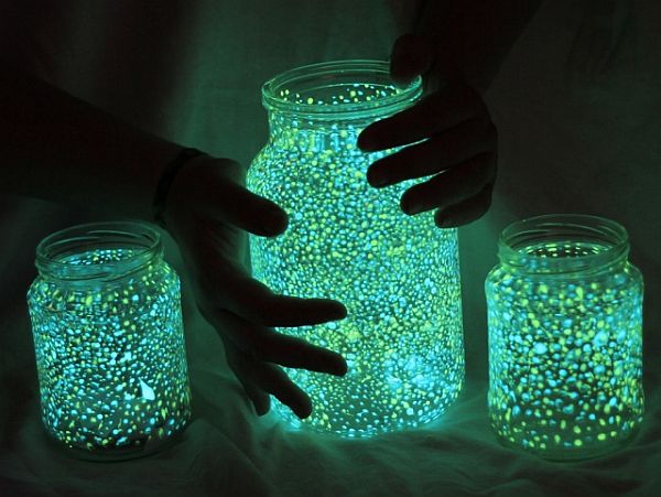 DIY Glowing jars for wedding decor