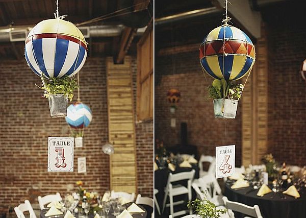 DIY Hanging miniature hot air balloons