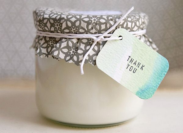 DIY Soy candle wedding favors