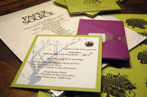 DIY wedding invitations