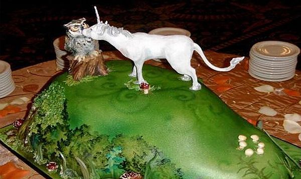 Enchanted forest wedding cake