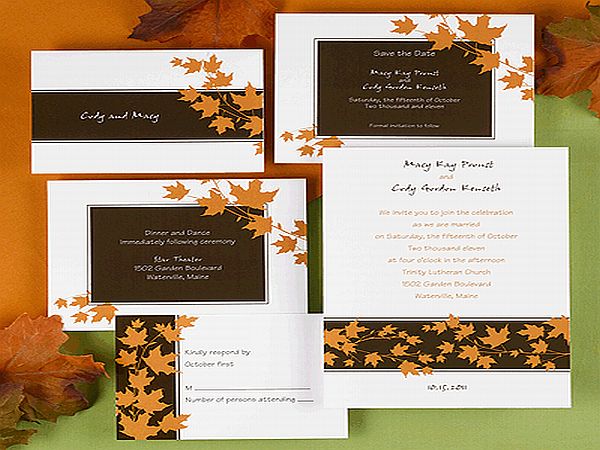 Fall wedding theme