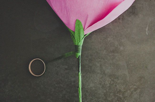 Giant paper rose flower wedding bouquet