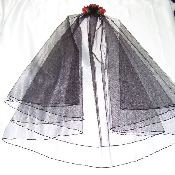 Gothic bridal veil