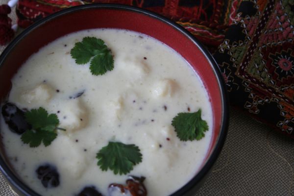 Gram flour, lime juice and milk