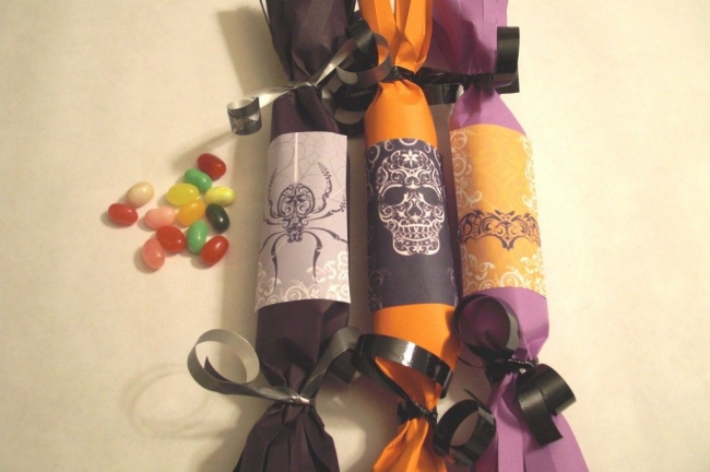 Halloween-themed wedding favors