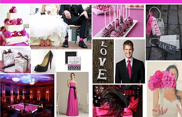 Hot pink bridal theme