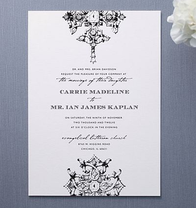 Kim Kardashian's Wedding Invitation