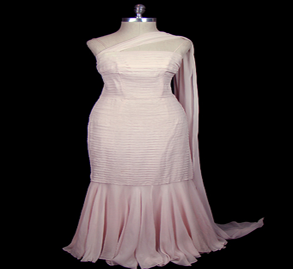 Knife pleated gown