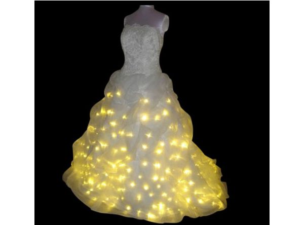 LED lights Wedding Gown