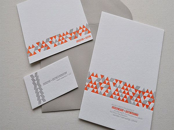 Modern candy invitation cards