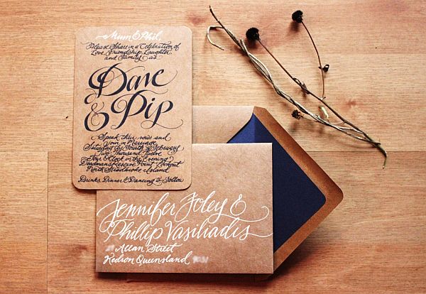 Nature themed wedding invitations