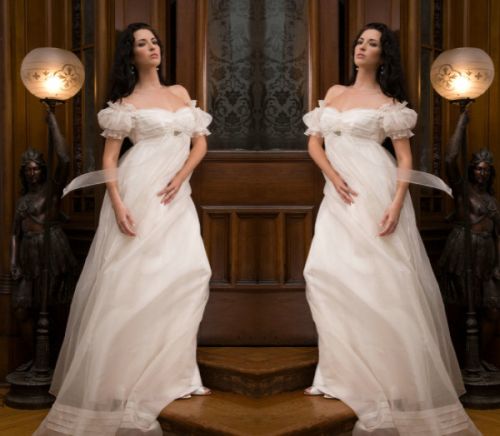 Off Shoulder Vintage Dream Maternity Wedding Dress