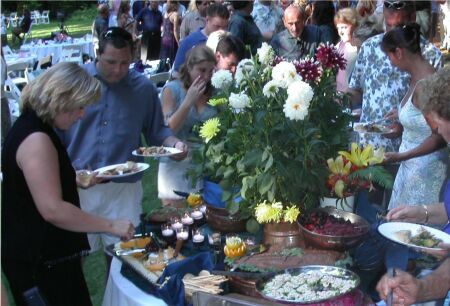 outdoor wedding party