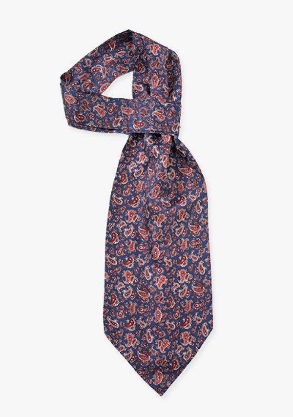 Paisley Ascot in Red Blue