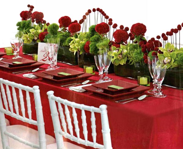 Red and Green Wedding Theme