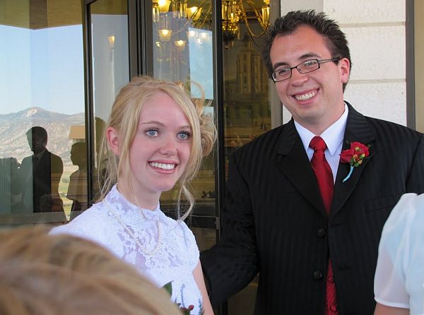 Red boutonniere