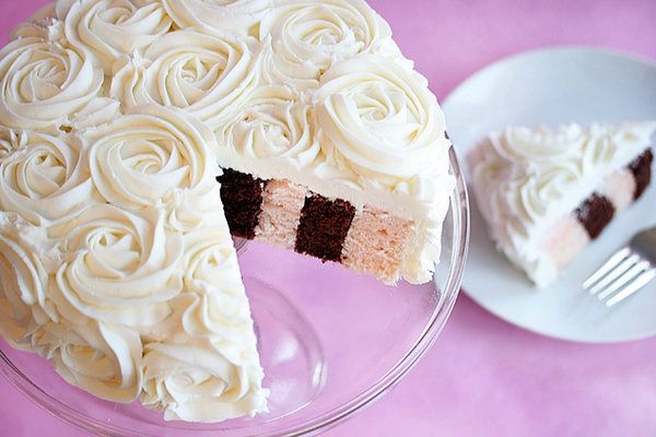 Rose wedding cake