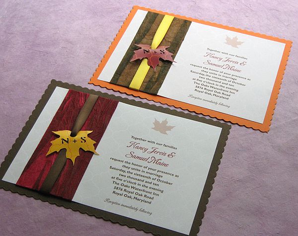 Rustic wedding invitation