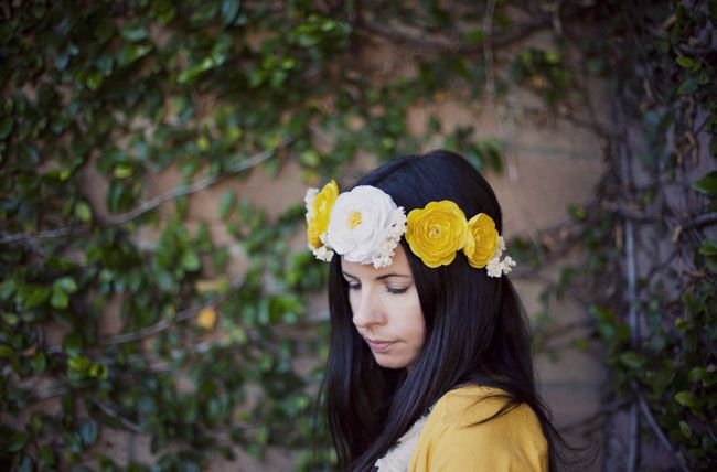 Silk flower crown for bride