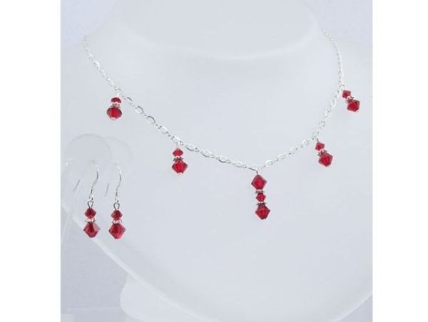 Sterling Silver Necklace and Earring Set