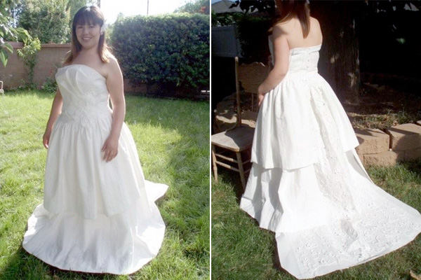 Toilet paper wedding dresses