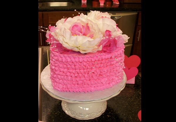 Valentine’s day themed wedding cake