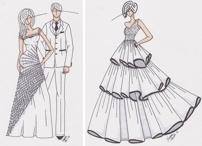 wedding dress drawing — Recent Work — Jacksonville Florida Creative Wedding  and Portrait Photography