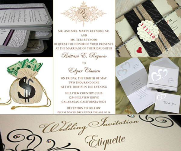 Wedding invitations Etiquette