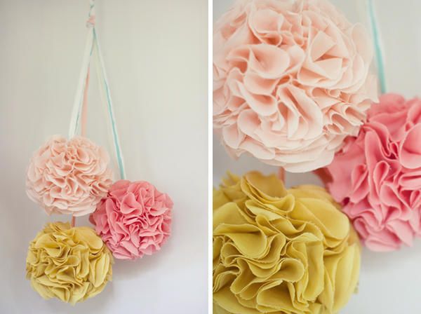 Wedding pom poms