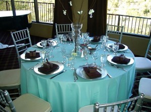 Wedding reception table decor