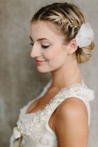 Side-View-of-Braided-Bun-for-Wedding
