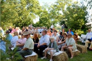 Wedding-Guests-on-Hay-bails