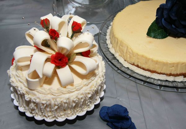 A cheesecake at wedding