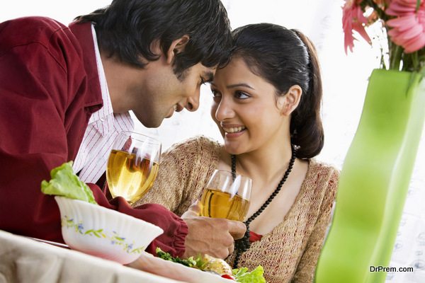 Couple enjoying a meal