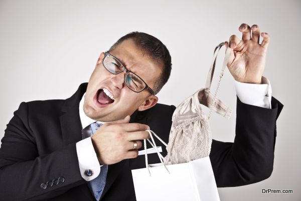 Gentleman holding present for girl