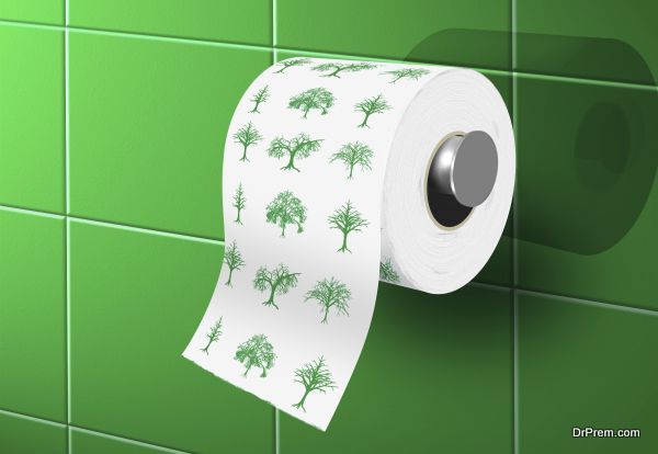 toilette paper with with ecological theme