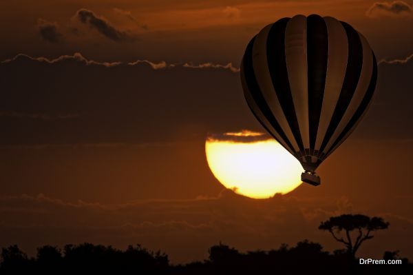 Balloon safari , sunrise