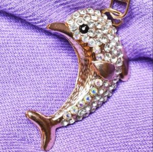 Rose Gold Dolphin Keychain