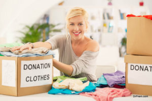 woman-donating-clothes