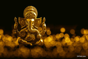 golden statue of Lord Ganesha